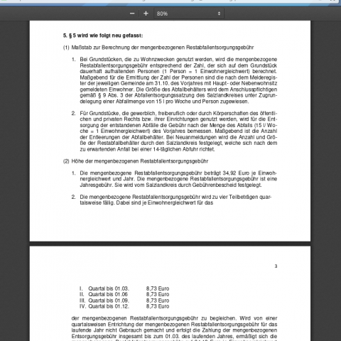Bildschirmfoto 5. Änderung der Abfallgebührensatzungdes Salzlandkreises, besucht 2019-01-31
