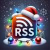 Weihnachtlich dekoriertes RSS-Logo